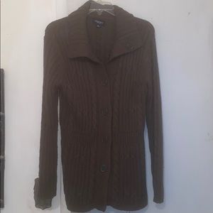 Sonoma olive green throw over sweater size M